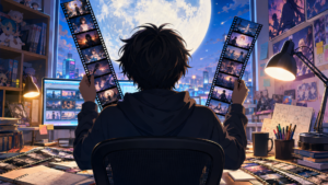 男塾の校舎を背景にテレビアニメ全34話の終盤構成と打ち切り説を検証する会社員ライター